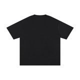 "STAMPED" Tee , White on Black
