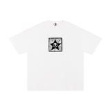 "STAMPED" Tee , Black on White