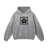 "STAMPED" Hoodie, Black on Grey